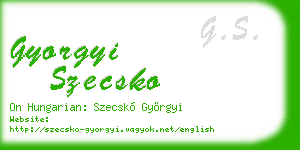 gyorgyi szecsko business card